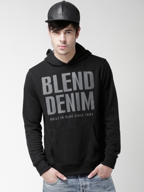 

BLEND Black Printed Hooded Sweatshirt