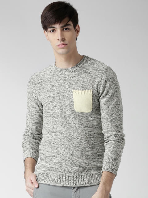 

BLEND Men Grey Melange Sweater