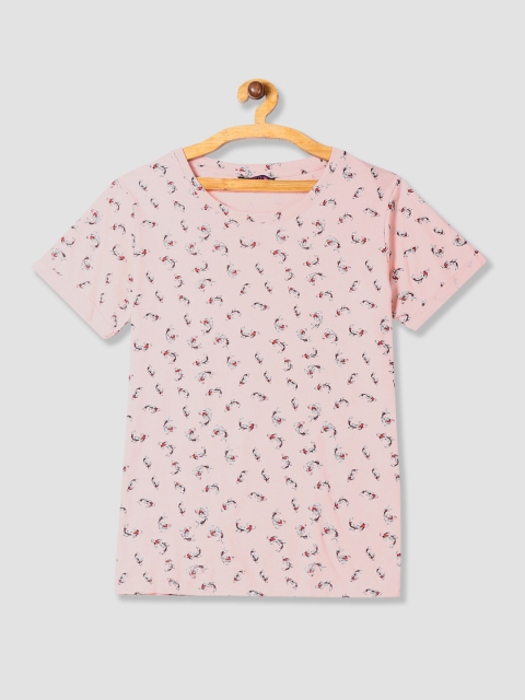 

Sugr Women Pink Fish Printed T-shirt