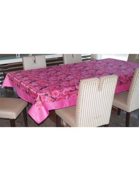 

Lushomes Pink & Red Floral Digital Printed 6-Seater Table Cover, Multi