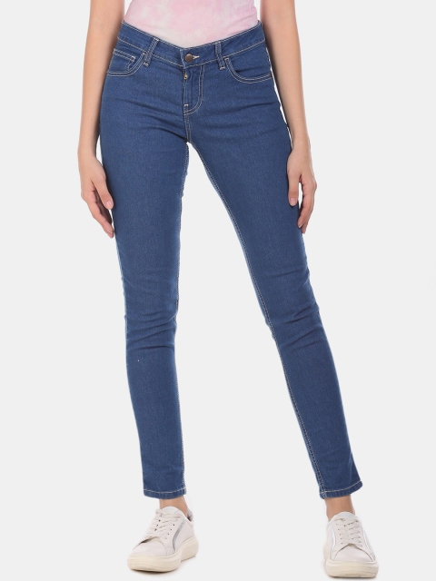 

Newport Women Blue Slim Fit Low Distress Jeans