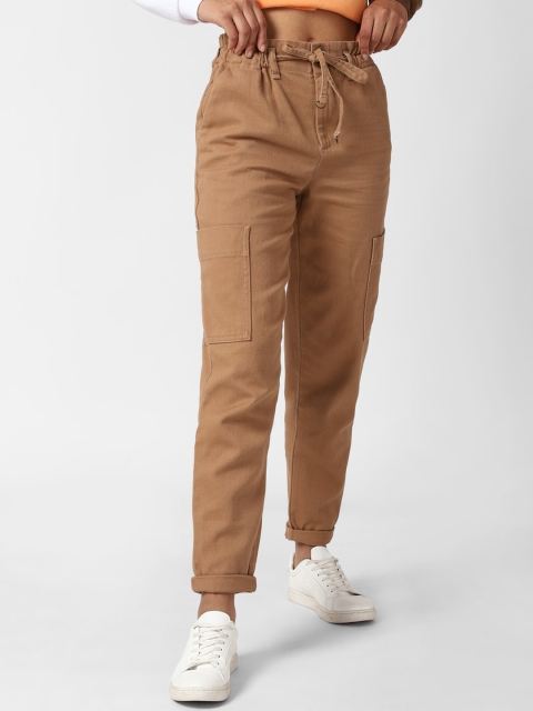 

FOREVER 21 Women Khaki Cargos Trousers