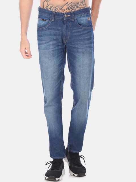 

Flying Machine Men Blue Slim Fit Heavy Fade Pure Cotton Jeans