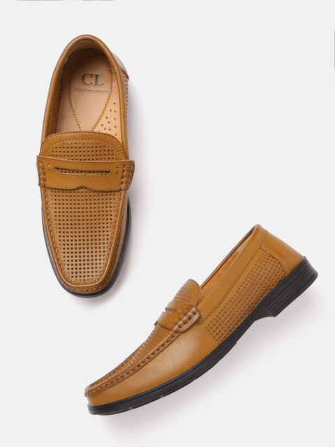 

Carlton London Men Brown Perforations Loafers