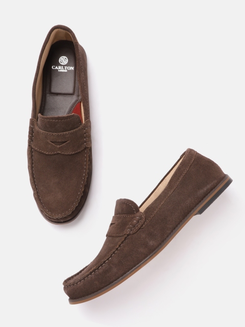 

Carlton London Men Brown Leather Loafers