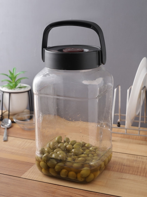 

Lock & Lock Transparent & Black Solid Square Shum Canister With Handle