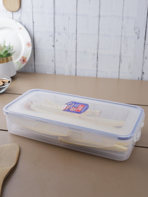 

Lock & Lock Transparent Solid Plastic Airtight Food Storage Container With Leakproof Lid