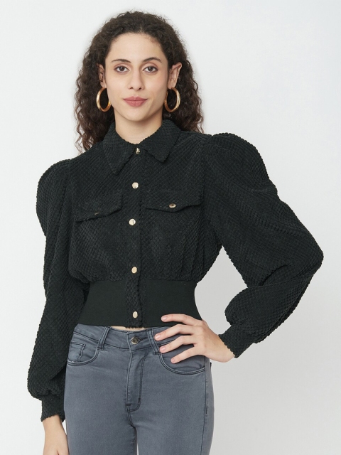 

iki chic Black Pure Cotton Shirt Style Top