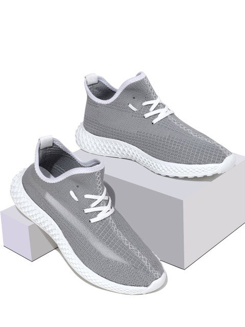 

RapidBox Men Grey Woven Design Sneakers