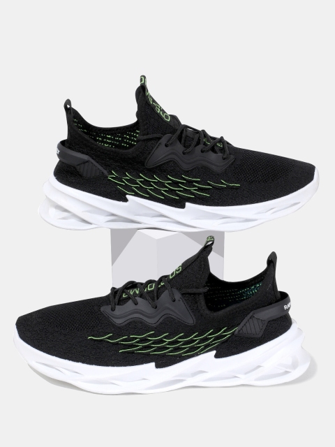 

RapidBox Men Black Woven Design Sneakers