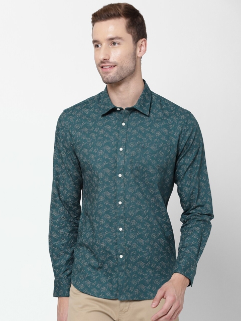 

AD By Arvind Men Green Floral Printed Casual Shirt