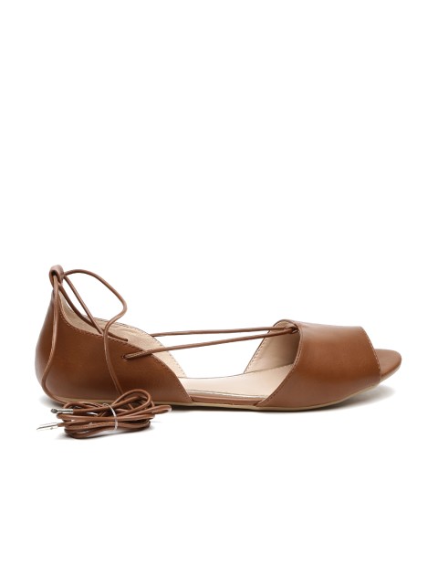 

Call It Spring Women Tan Brown Open Toe Flats