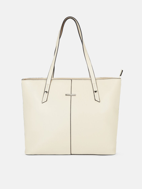 

Forever Glam by Pantaloons Off White PU Oversized Shopper Shoulder Bag