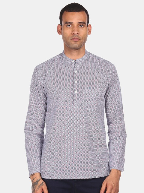 

Arrow Sport Men Blue Opaque Printed Pure Cotton Casual Shirt