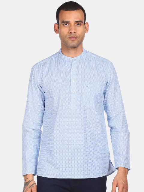 

Arrow Sport Men Blue Opaque Printed Casual Cotton Shirt