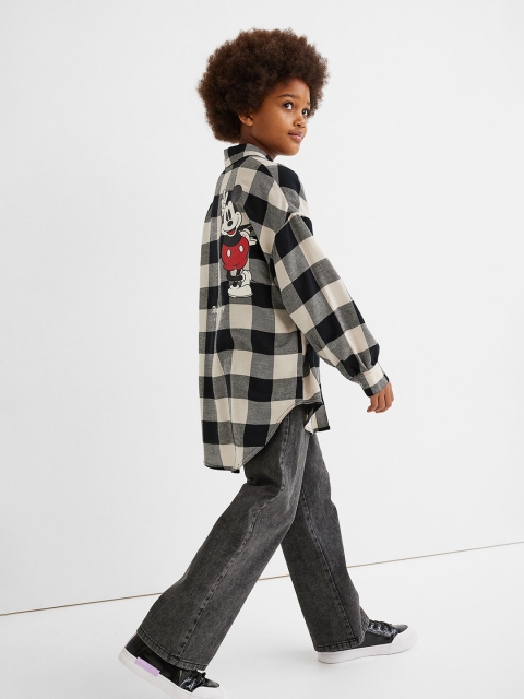 

H&M Girls Multi Oversized Back-Print Shirt