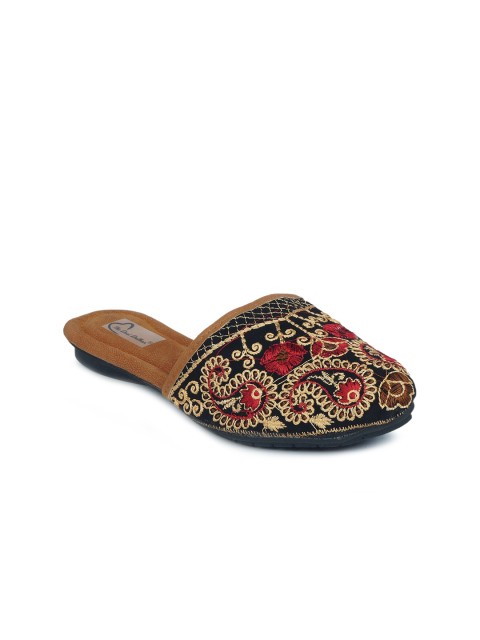 

The Desi Dulhan Women Multicoloured Ethnic Mules Flats, Multi