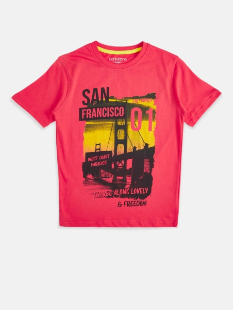 

Pantaloons Junior Boys Red Printed T-shirt