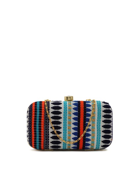 

gaura pakhi Red & Blue Printed Purse Clutch