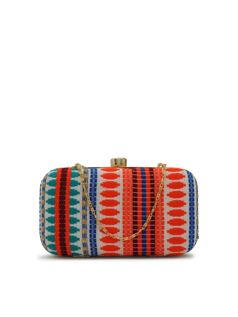 

gaura pakhi Red & Blue Printed Purse Clutch