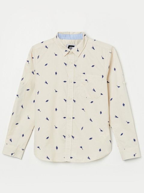 

Fame Forever by Lifestyle Boys Off White Opaque Printed Casual Shirt