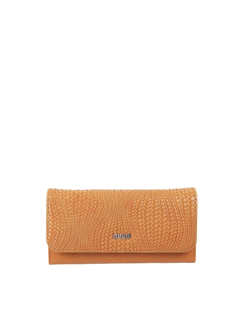 

Mochi Tan Brown Textured Envelope Clutch