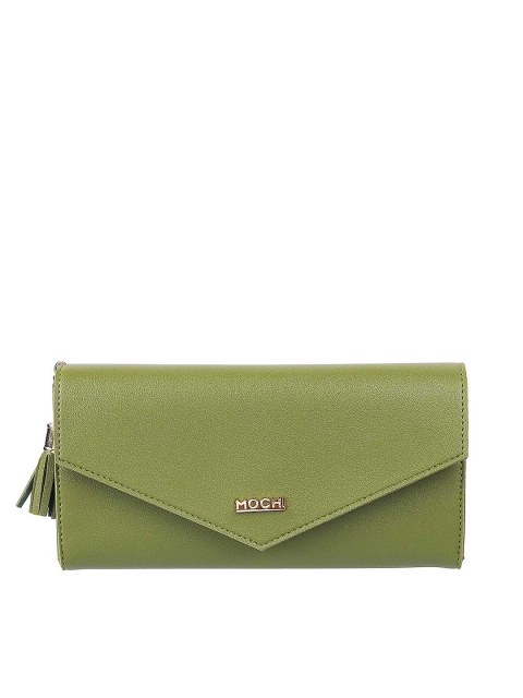 

Mochi Women Green Solid Envelop Wallet