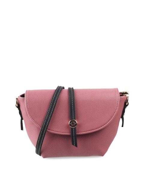 

Mochi Pink PU Half Moon Sling Bag