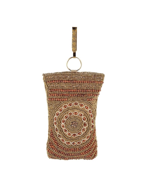 

Mochi Women Gold-Toned & Red Embellished Purse Clutch