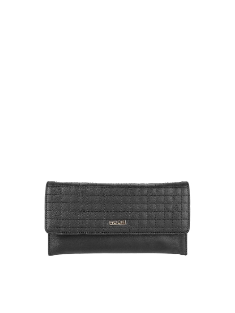 

Mochi Black Textured Envelope Clutch