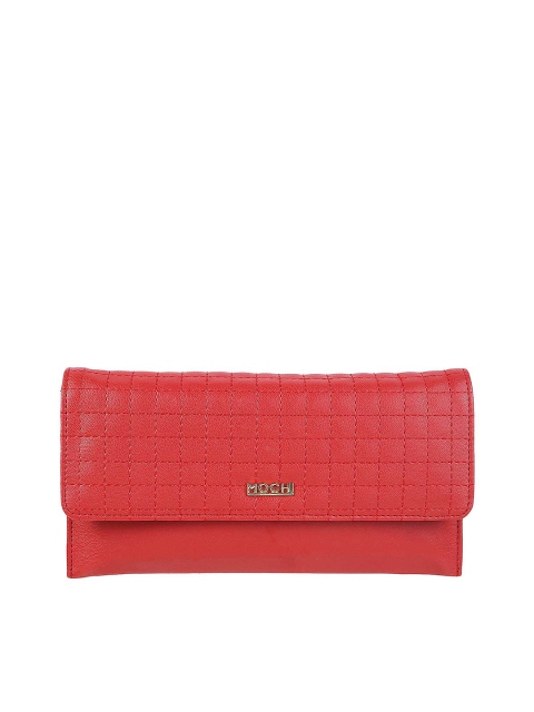 

Mochi Red Textured Envelope Clutch