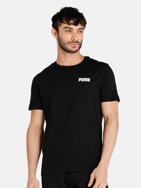 

Puma Men Black Brand Logo T-shirt