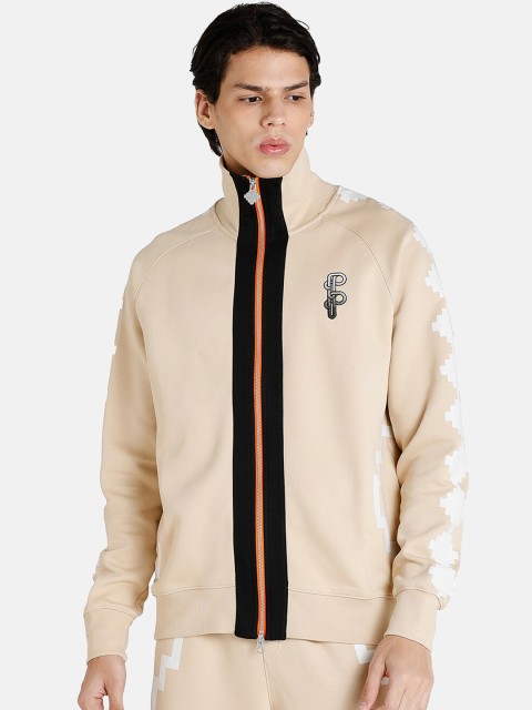 

Puma x PRONOUNCE Men Cream & Black Regular Fit Track Jacket