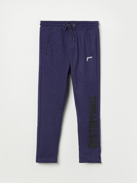 

Fame Forever by Lifestyle Boys Navy Blue Solid Pure Cotton Track Pants