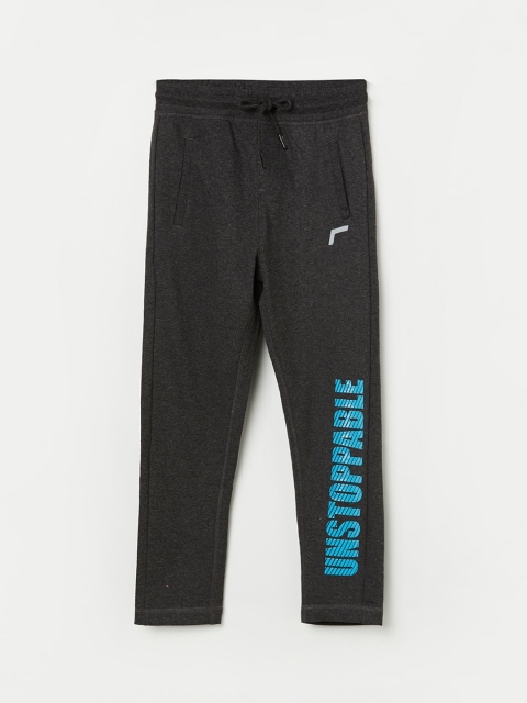 

Fame Forever by Lifestyle Boys Grey & Blue Typography Printed Track Pants