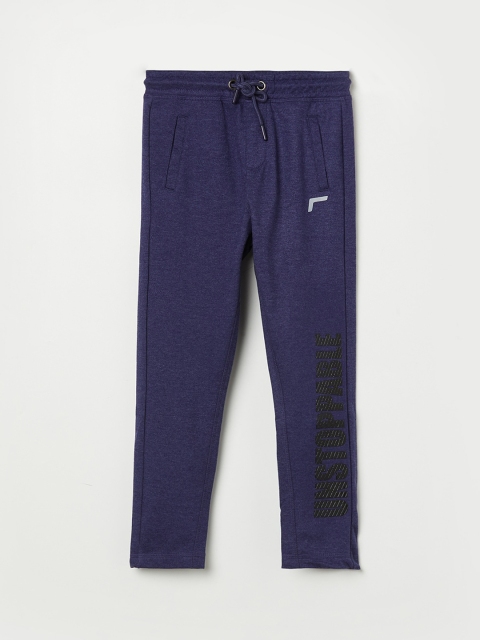 

Fame Forever by Lifestyle Boys Navy Blue Solid Pure Cotton Track Pants