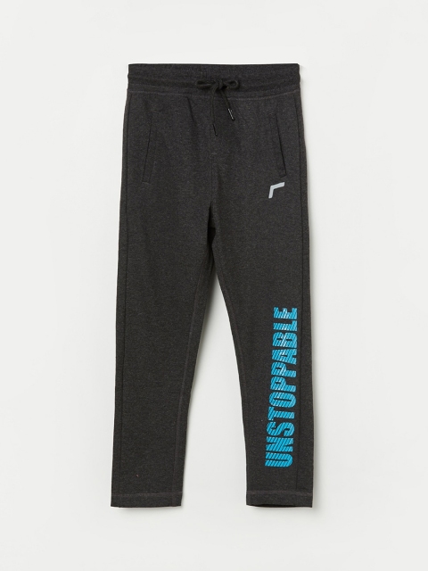 

Fame Forever by Lifestyle Boys Charcoal Grey Typography Printed Track Pants