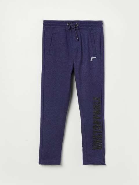 

Fame Forever by Lifestyle Boys Navy Blue Solid Pure Cotton Track Pants