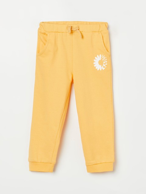 

Fame Forever by Lifestyle Girls Yellow Solid Pure Cotton Joggers