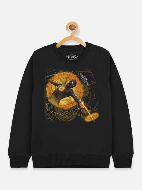 

Kids Ville Boys Black Printed Sweatshirt