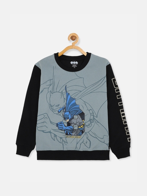 

Kids Ville Boys Grey Batman Printed Sweatshirt