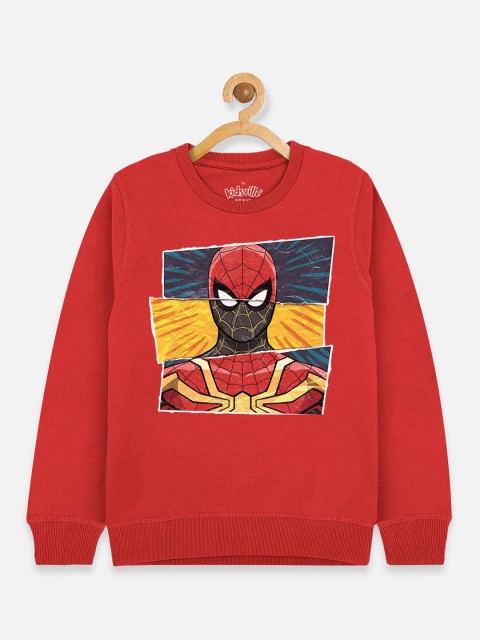 

Kids Ville Boys Red Printed Sweatshirt