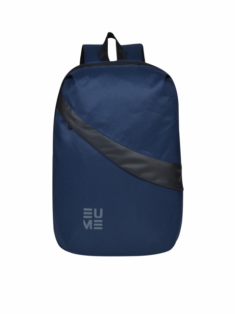 

EUME Unisex Navy Blue Solid Backpack