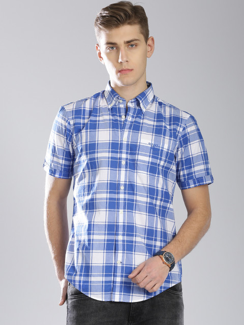 

GANT Men Blue Regular Fit Checked Casual Shirt