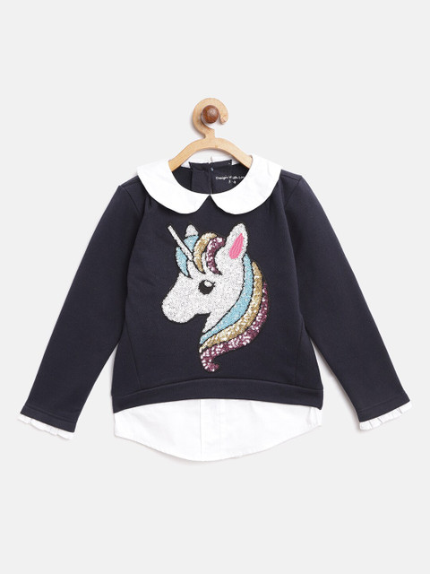 

Lazy Shark Girls Blue Hooded Sweatshirt