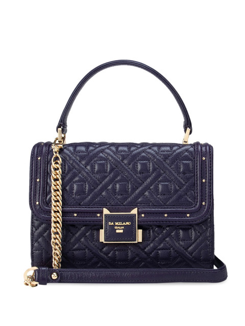 

Da Milano Woman Purple Quilted Leather Structured Satchel