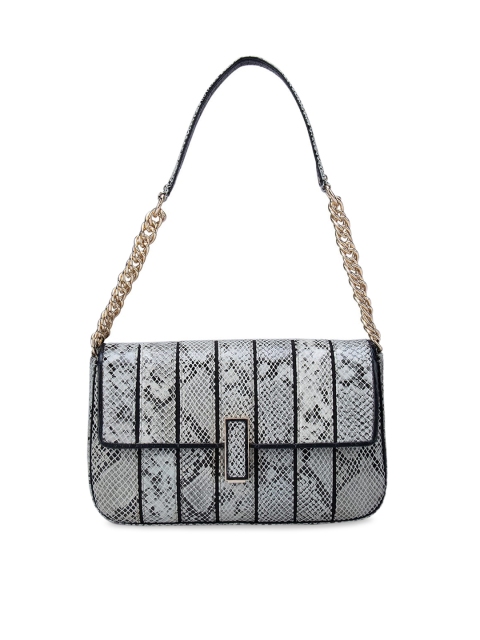 

Da Milano Women Grey Leather Structured Shoulder Bag