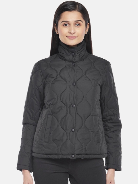 

Honey by Pantaloons Women Black Padded Jacket