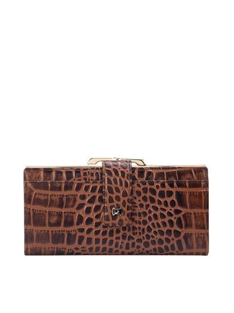 

Da Milano Women Brown Textured Leather Two Fold Wallet