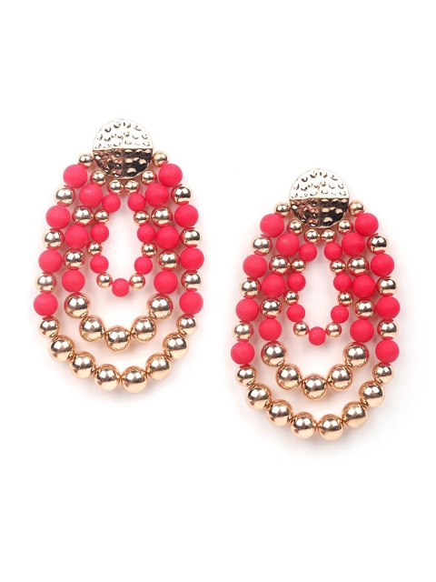 

ODETTE Orange Oval Studs Earrings